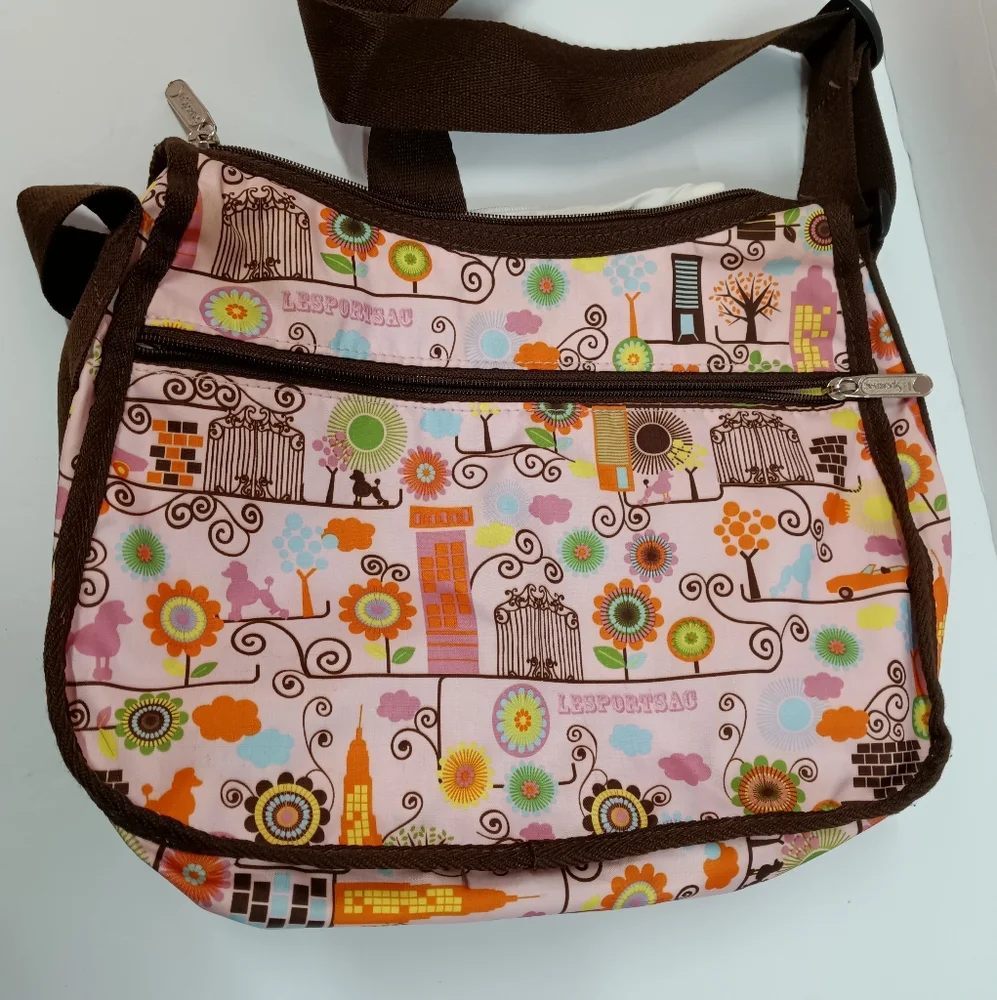 LeSportsac Poodle Park Classic Hobo Purse Shoulder Bag